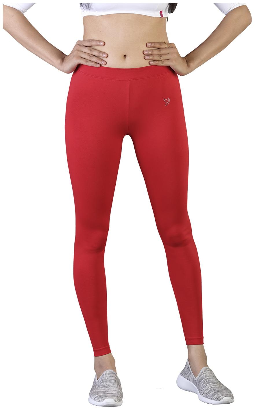 

Twin Birds Women Cotton Ankle Length Legging (Red)