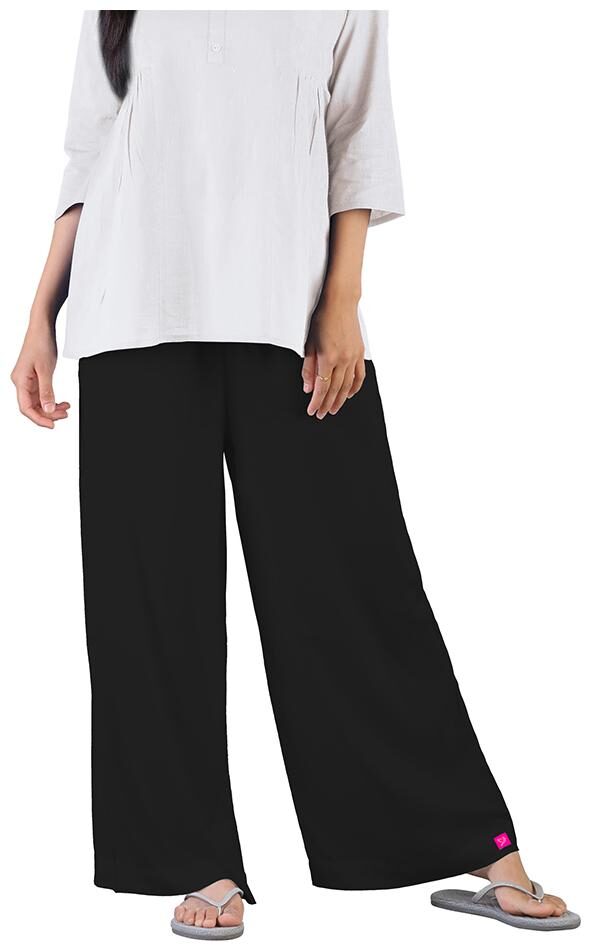 

Twin Birds Women Viscose Palazzos Black color