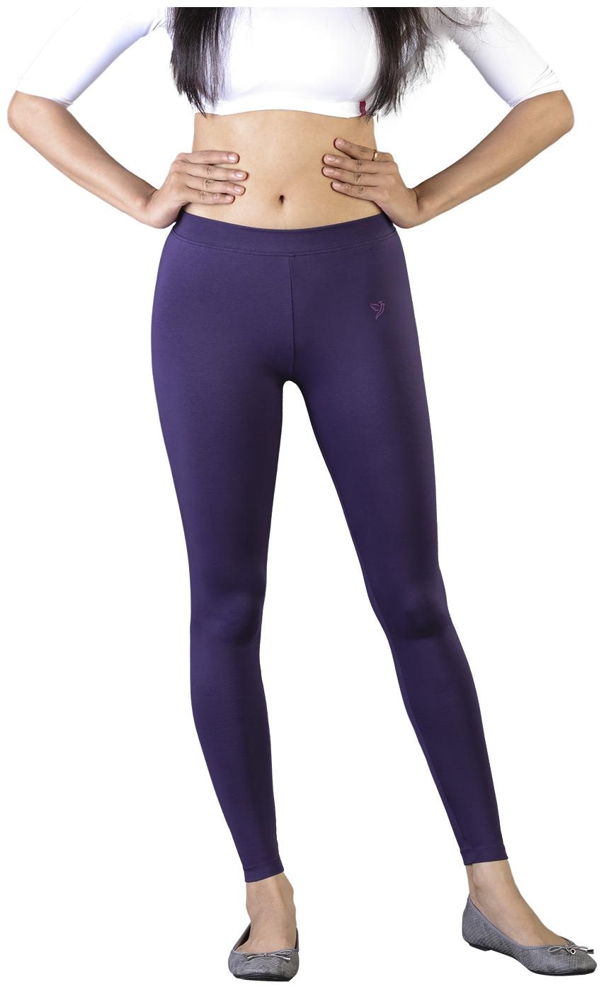 

Twin Birds Women Cotton Ankle Length Legging (Purple)