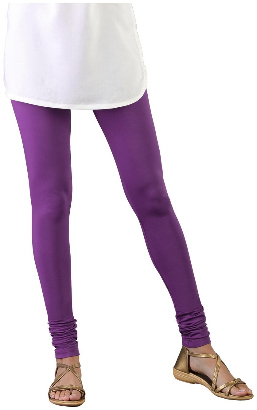 

Twin Birds Women Cotton Churidar legging Purple color
