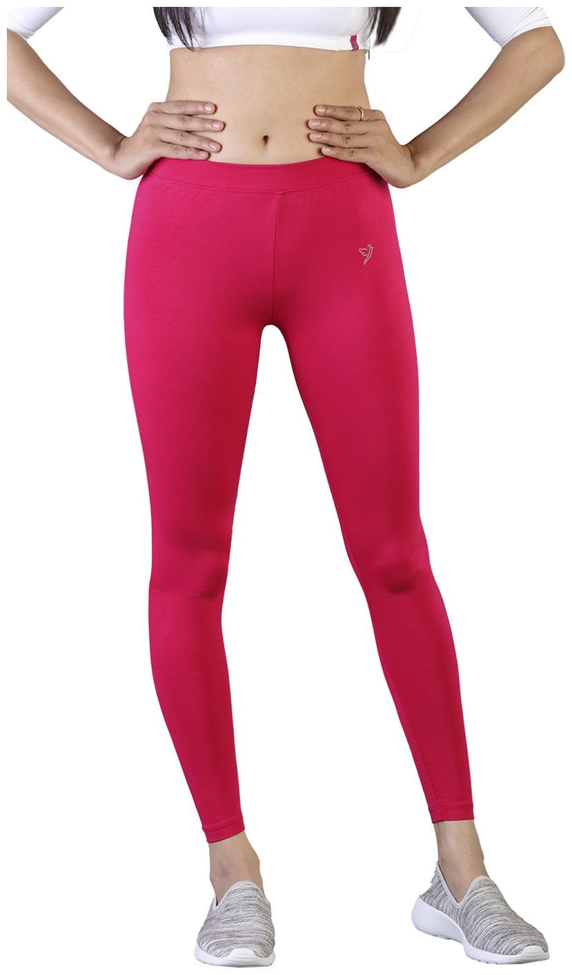 

Twin Birds Women Cotton Ankle Length Legging (Pink)