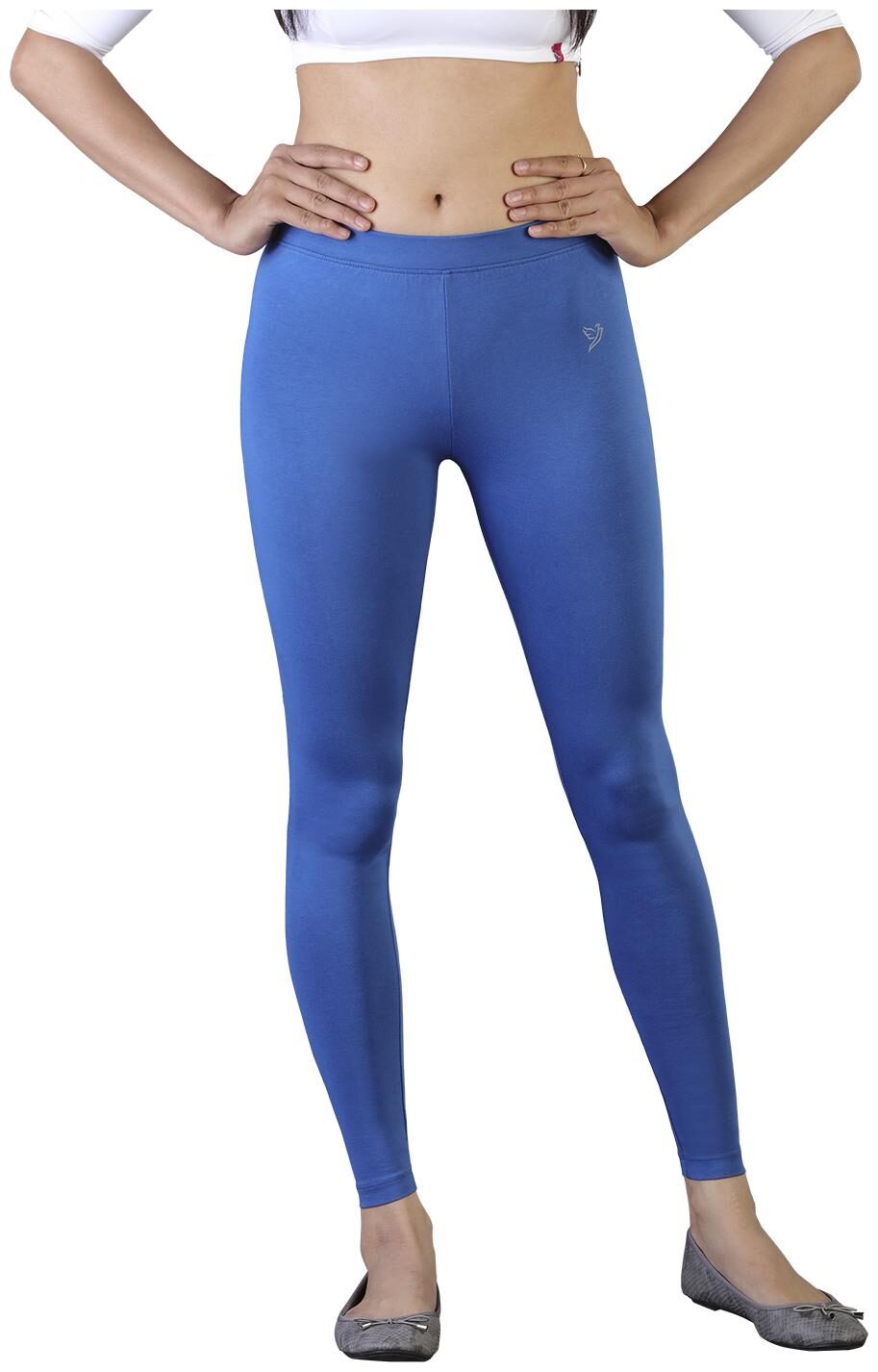 

Twin Birds Women Cotton Ankle Length Legging (Blue)
