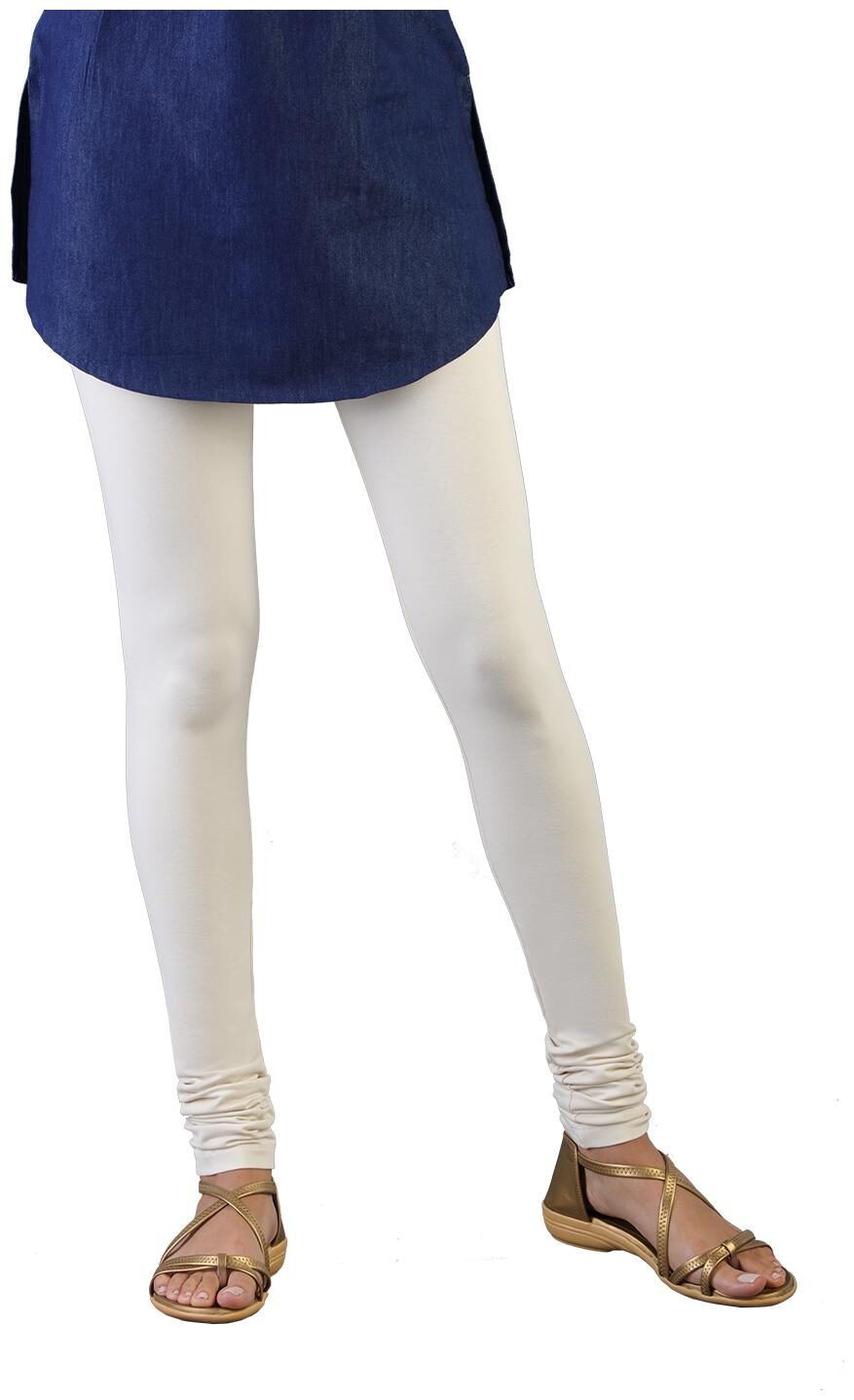 

Twin Birds Women Cotton Churidar legging White color