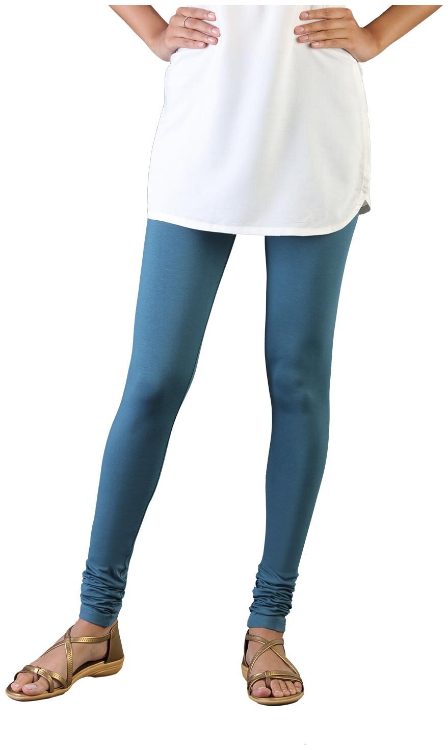 

Twin Birds Women Cotton Churidar legging Turquoise color
