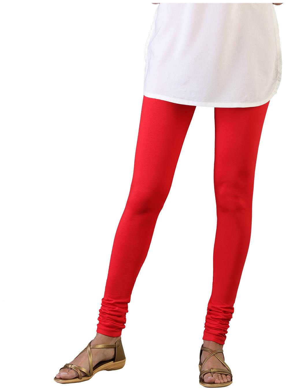 

Twin Birds Women Cotton Churidar legging Red color