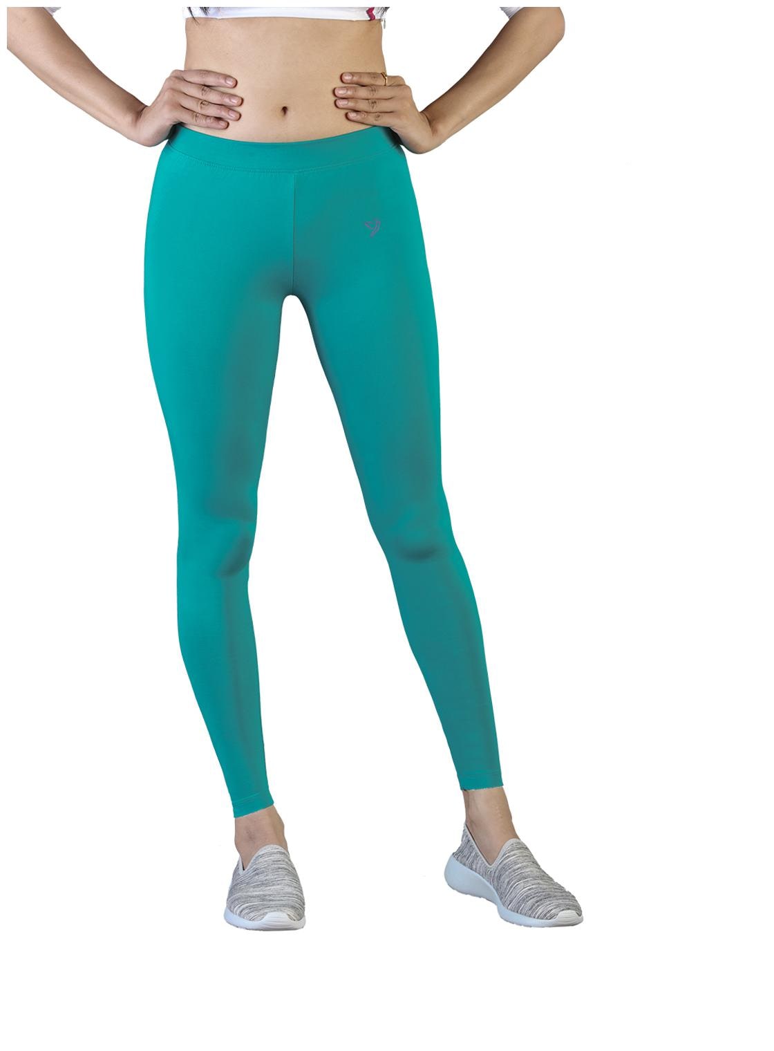 

Twin Birds Women Cotton Ankle Length Legging (Turquoise)