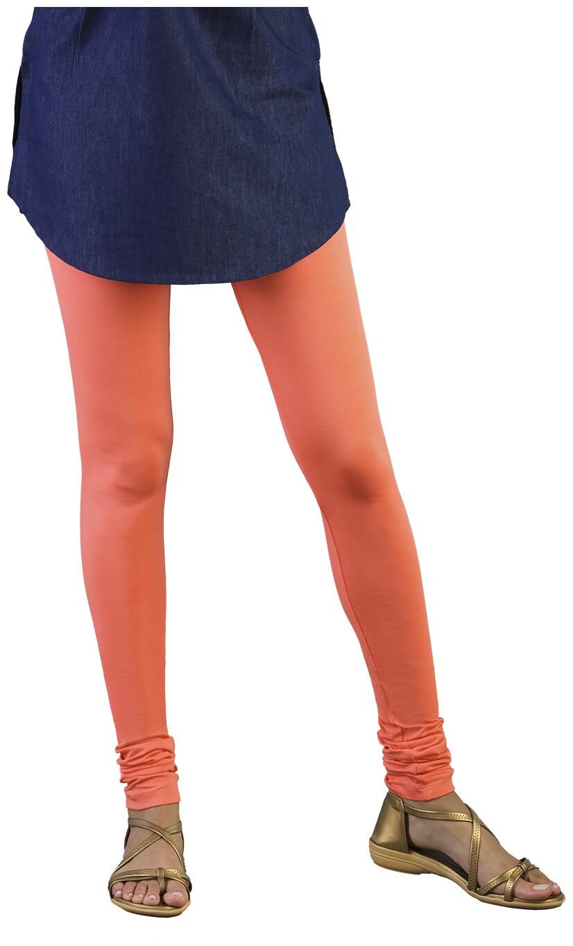 

Twin Birds Women Cotton Churidar legging Orange color