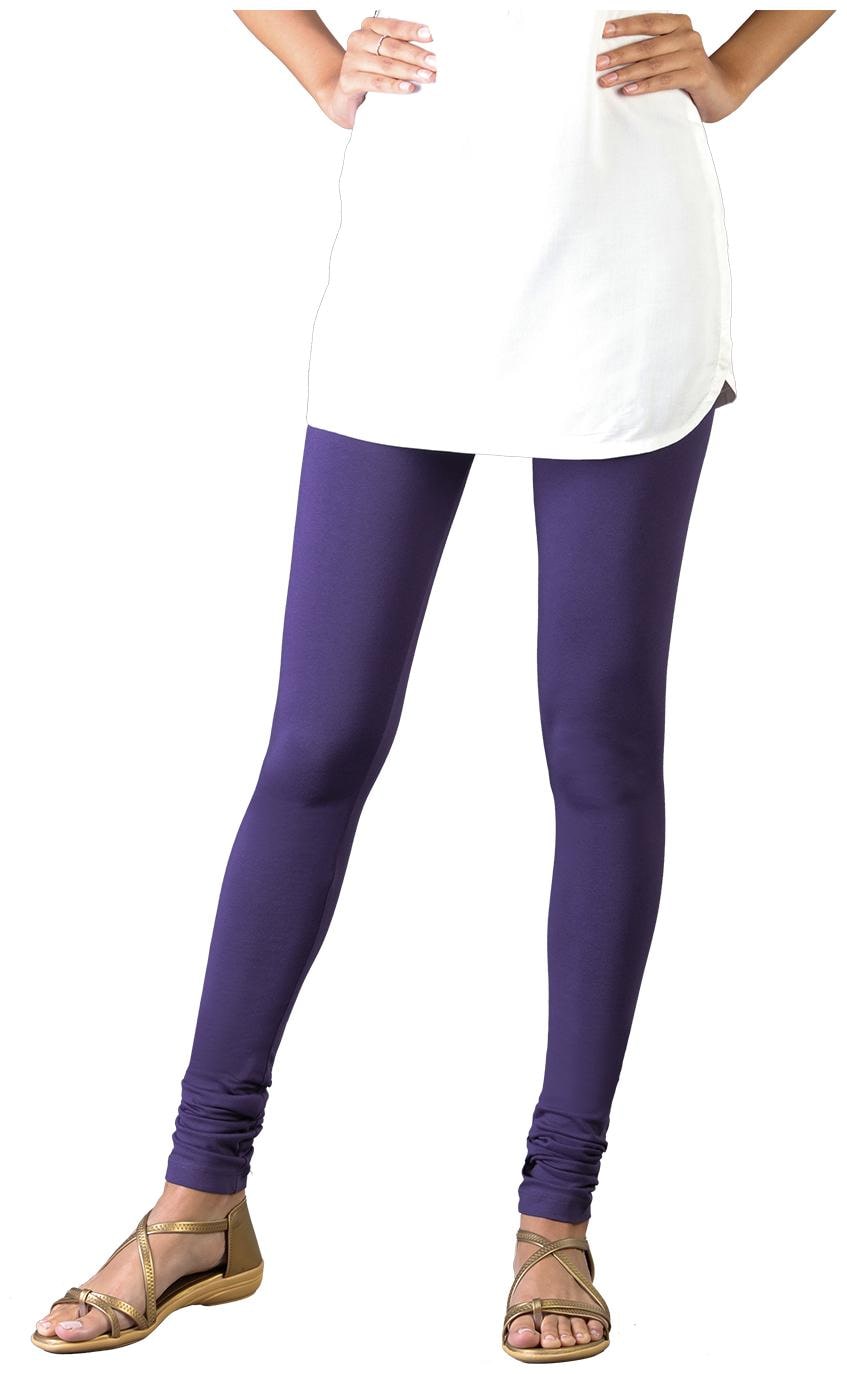 

Twin Birds Women Cotton Churidar legging Purple color