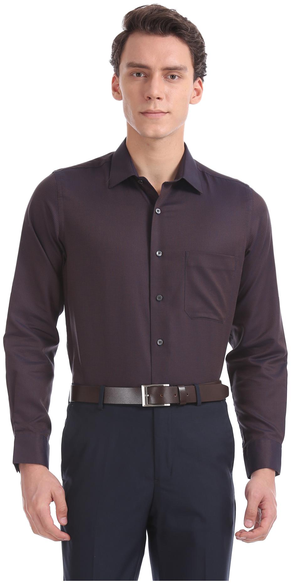 

Arrow Men Regular fit Formal Shirt - Brown