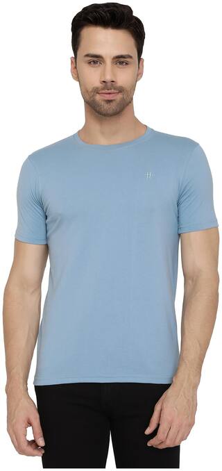 Two Tribes Sky Blue 100% Cotton Half Sleeve T-Shirt For Men