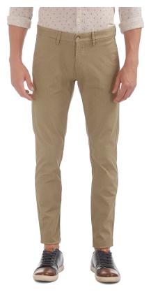 

U S Polo Assn Men Brown Printed Slim fit Chinos