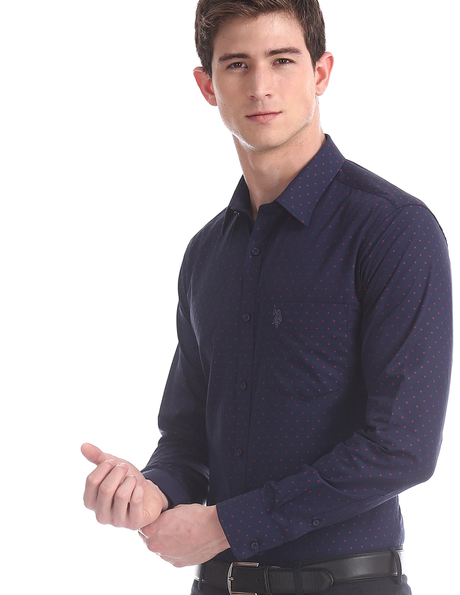 

U S Polo Assn Men Regular fit Formal Shirt - Blue