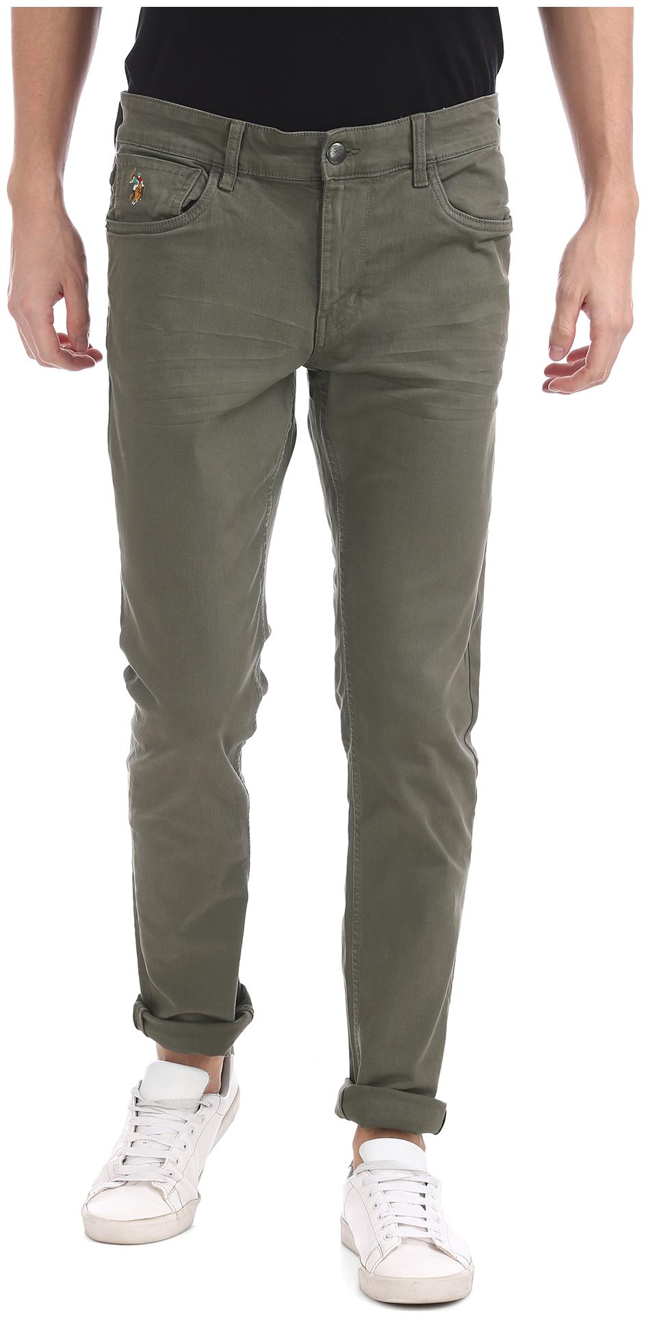 

U S Polo Assn Men Green Tapered Fit Jeans