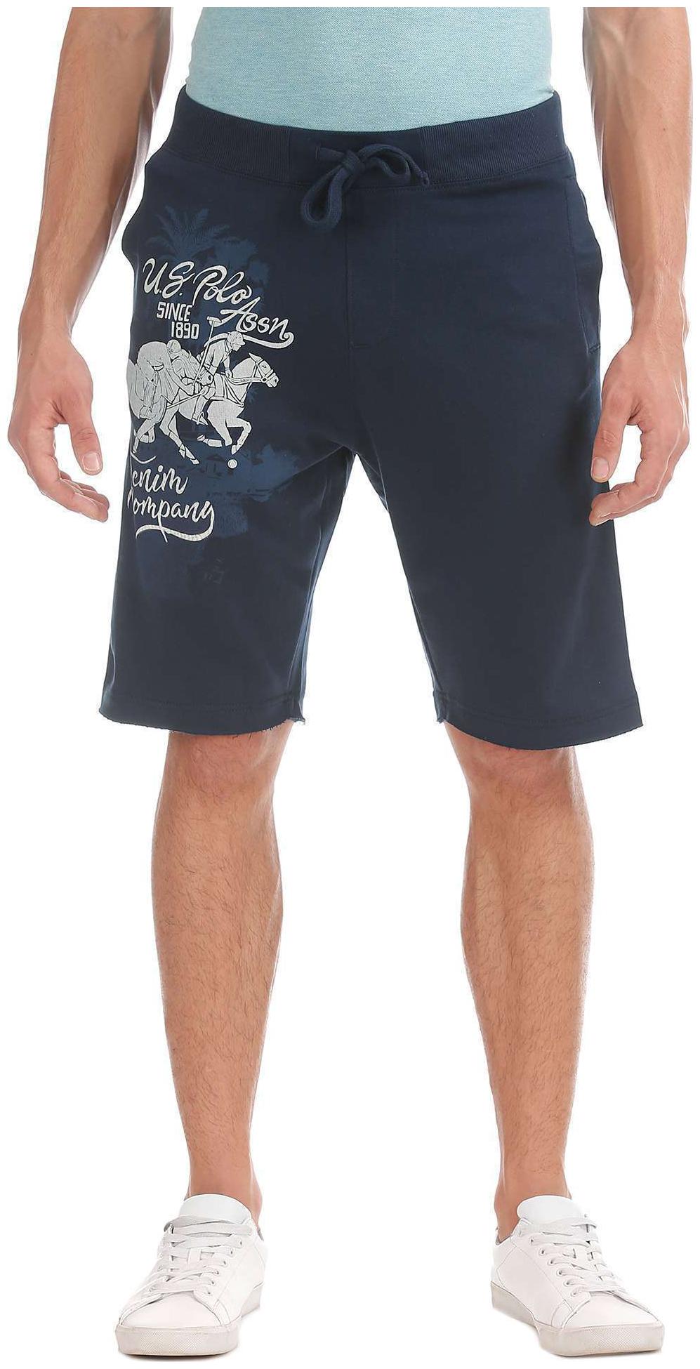 

U S Polo Assn Men Blue Regular Fit Denim Shorts