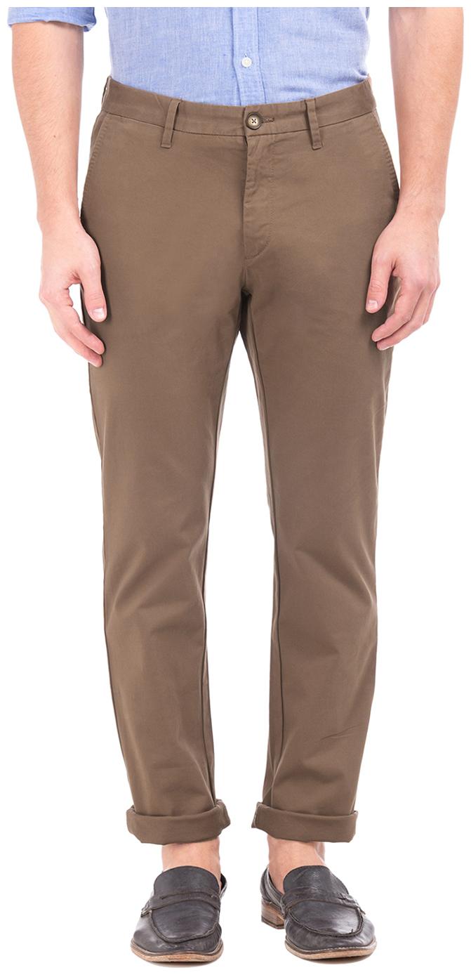 

U S Polo Assn Men Brown Solid Slim fit Chinos