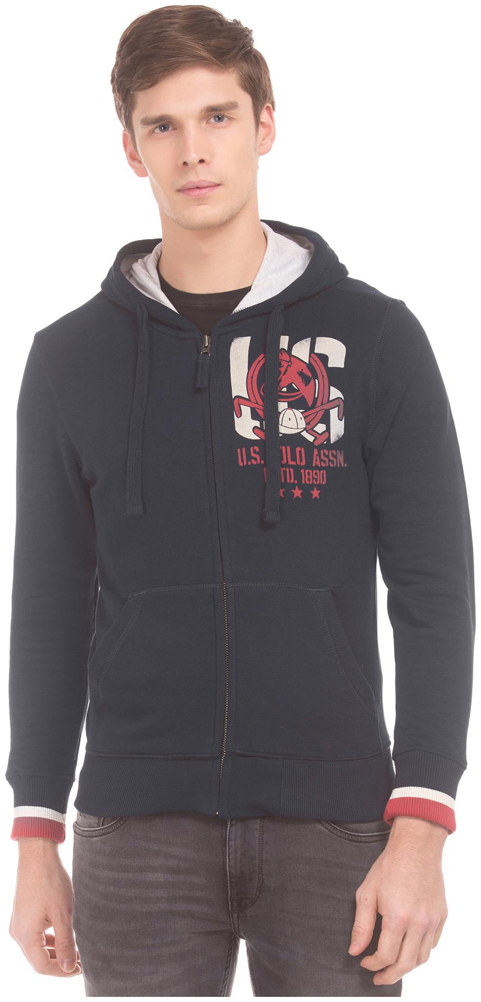 

U S Polo Assn Denim Co Hooded Zip Up Sweatshirt