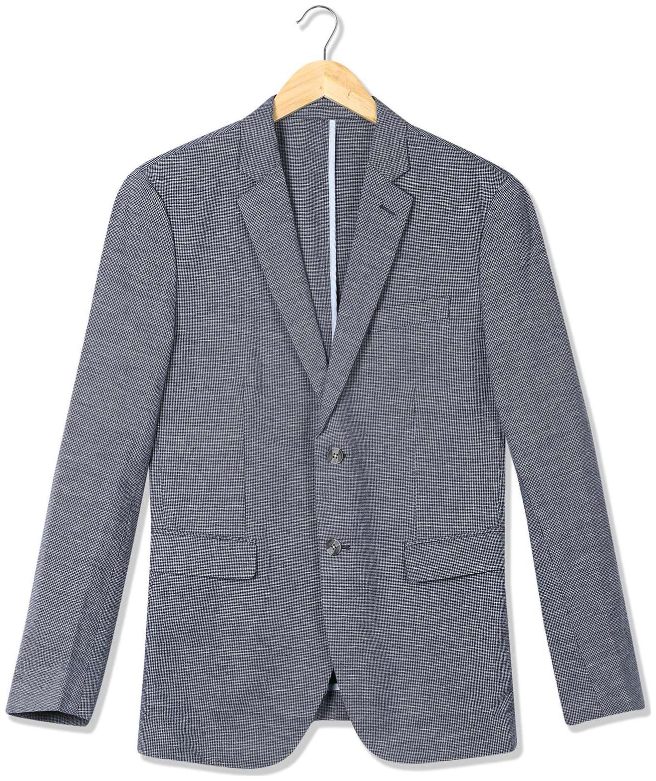 

U S Polo Assn Men Blue Solid Regular fit Single Breasted Blazer