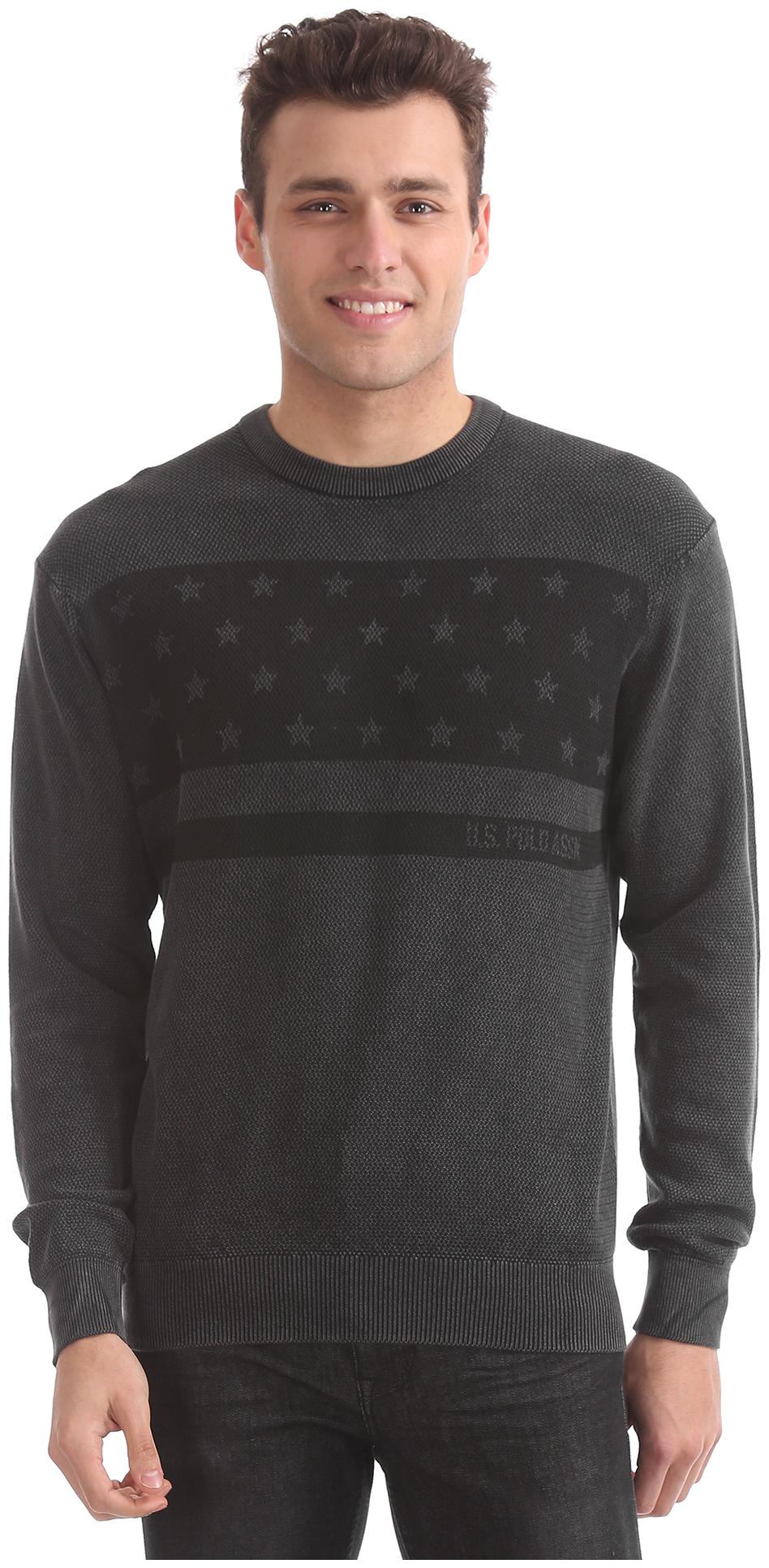 

U S Polo Assn Men Black Round neck Pullover