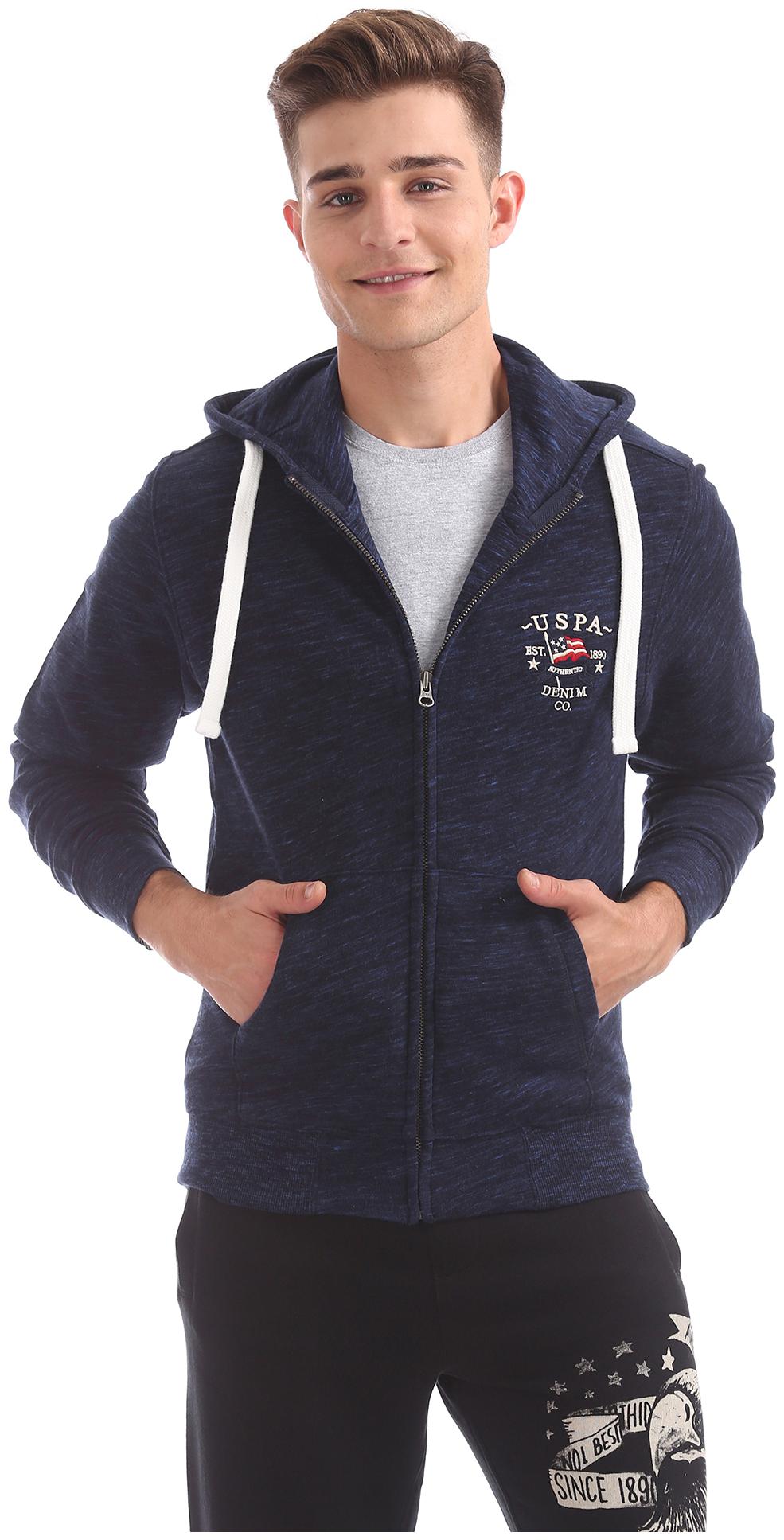 

U S Polo Assn Men Blue Hooded Hoodie