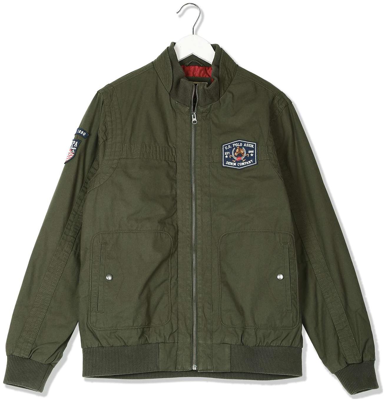 

U S Polo Assn Men Green Solid Quilted jacket