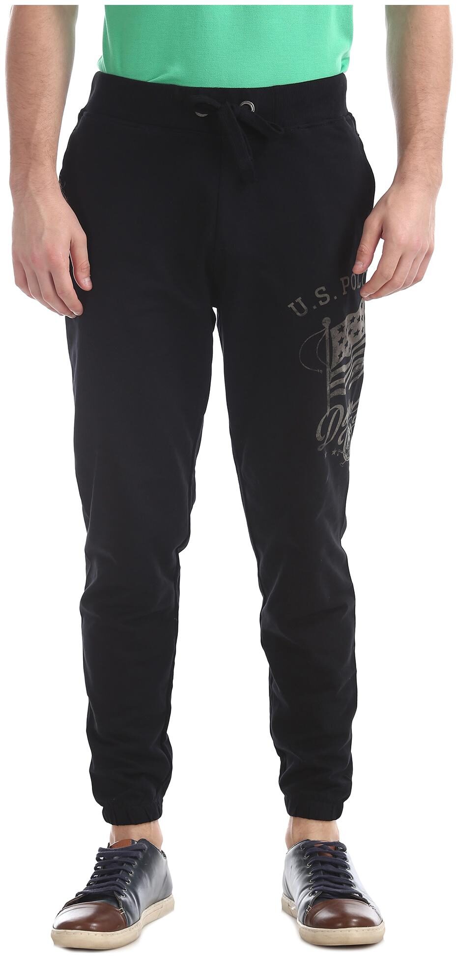 

U S Polo Assn Men Black Solid Regular fit Joggers