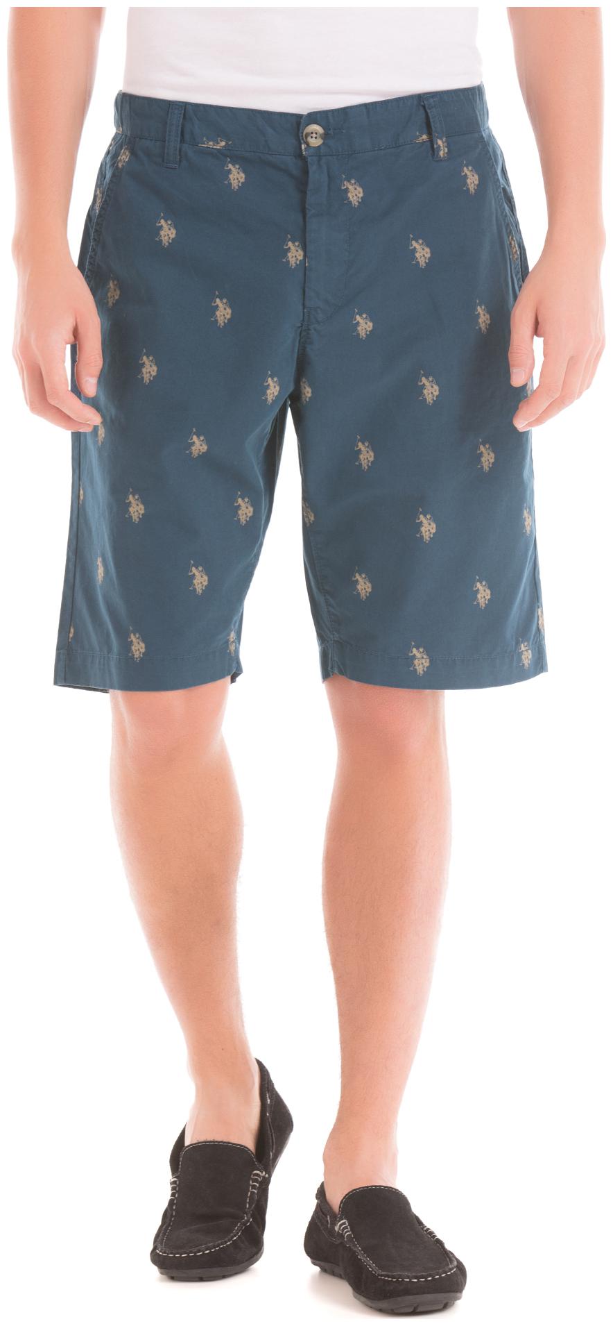 

U S Polo Assn Men Blue Slim Fit Regular Shorts