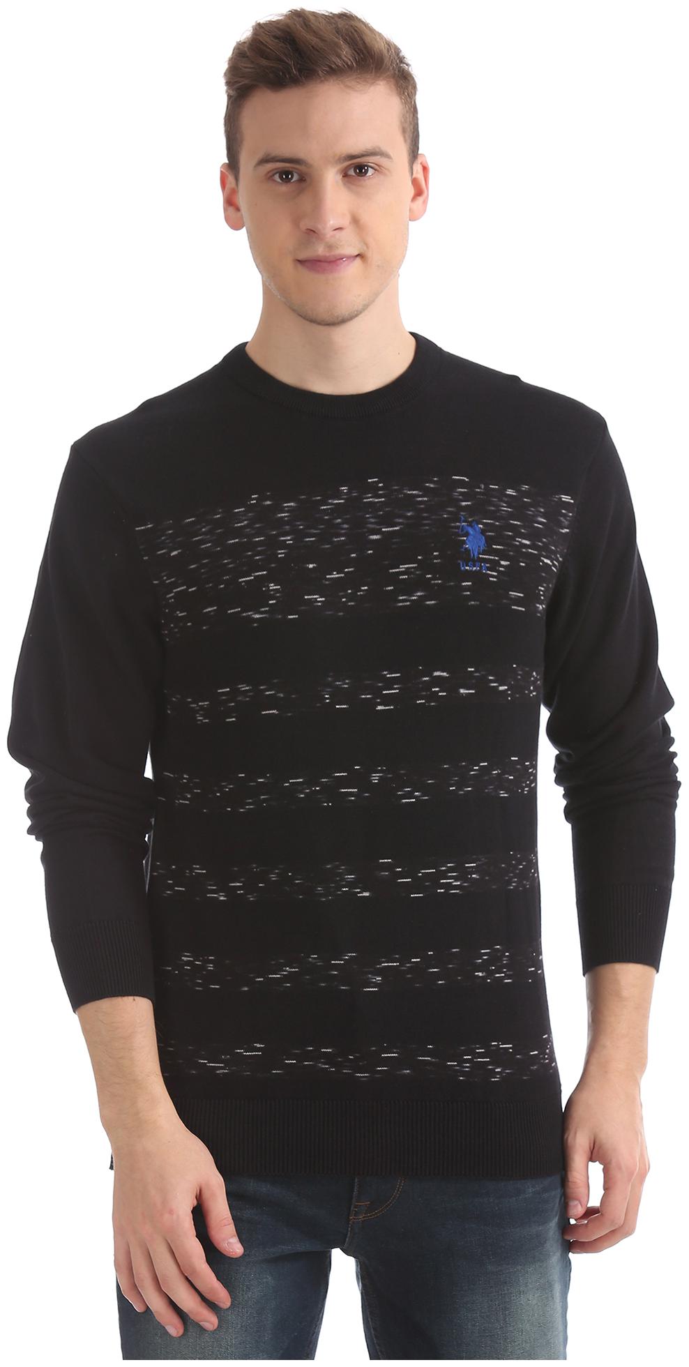 

U S Polo Assn Men Black Round neck Pullover