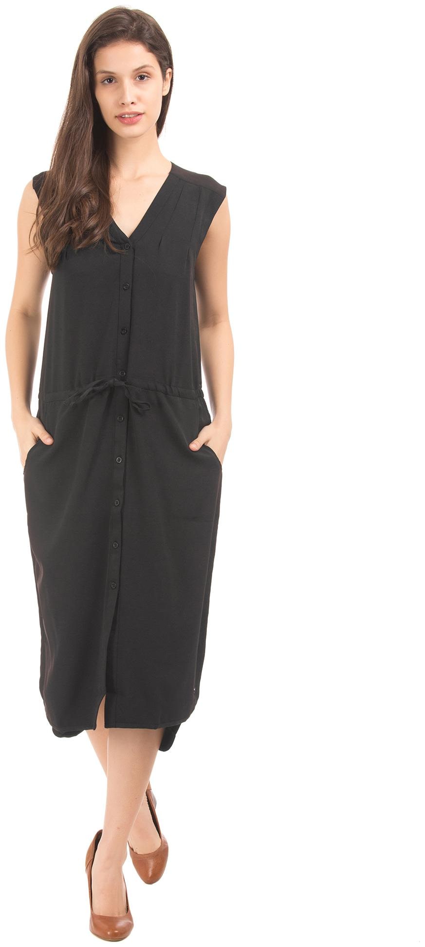 

U S Polo Assn Black Solid Shirt dress