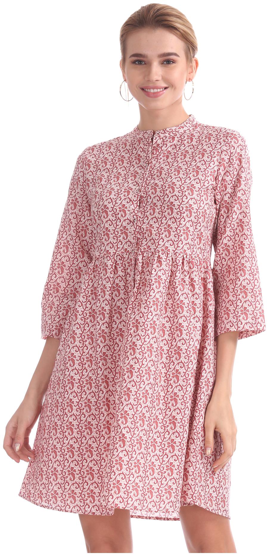 

U S Polo Assn Red Printed Fit flare dress