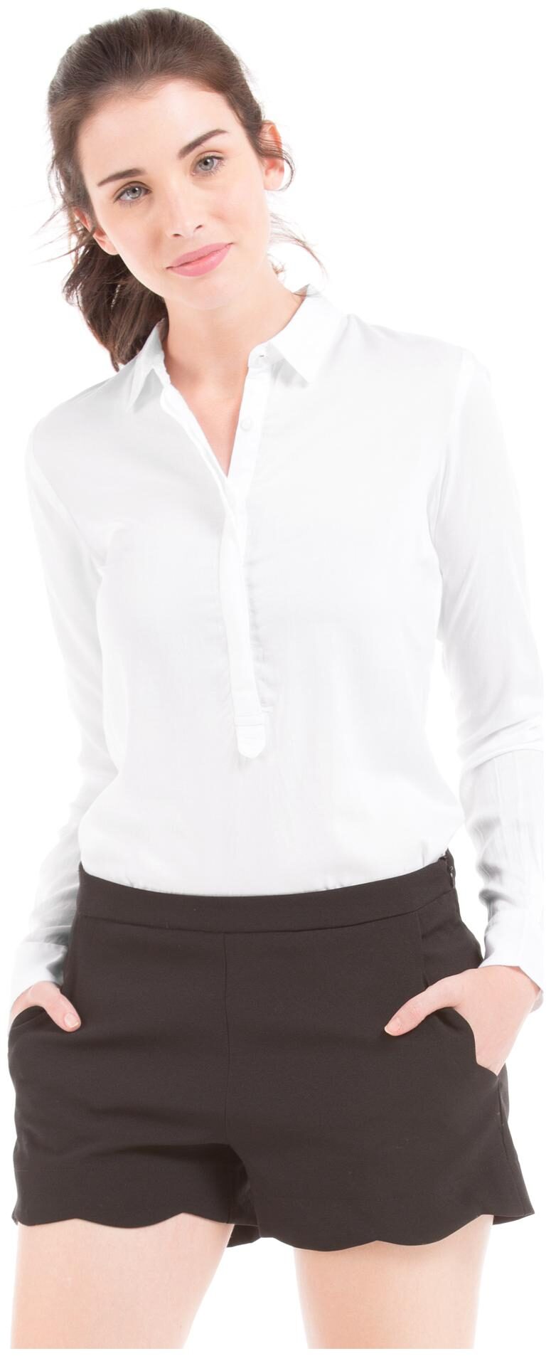 

U S Polo Assn Women White Solid Regular Fit Shirt