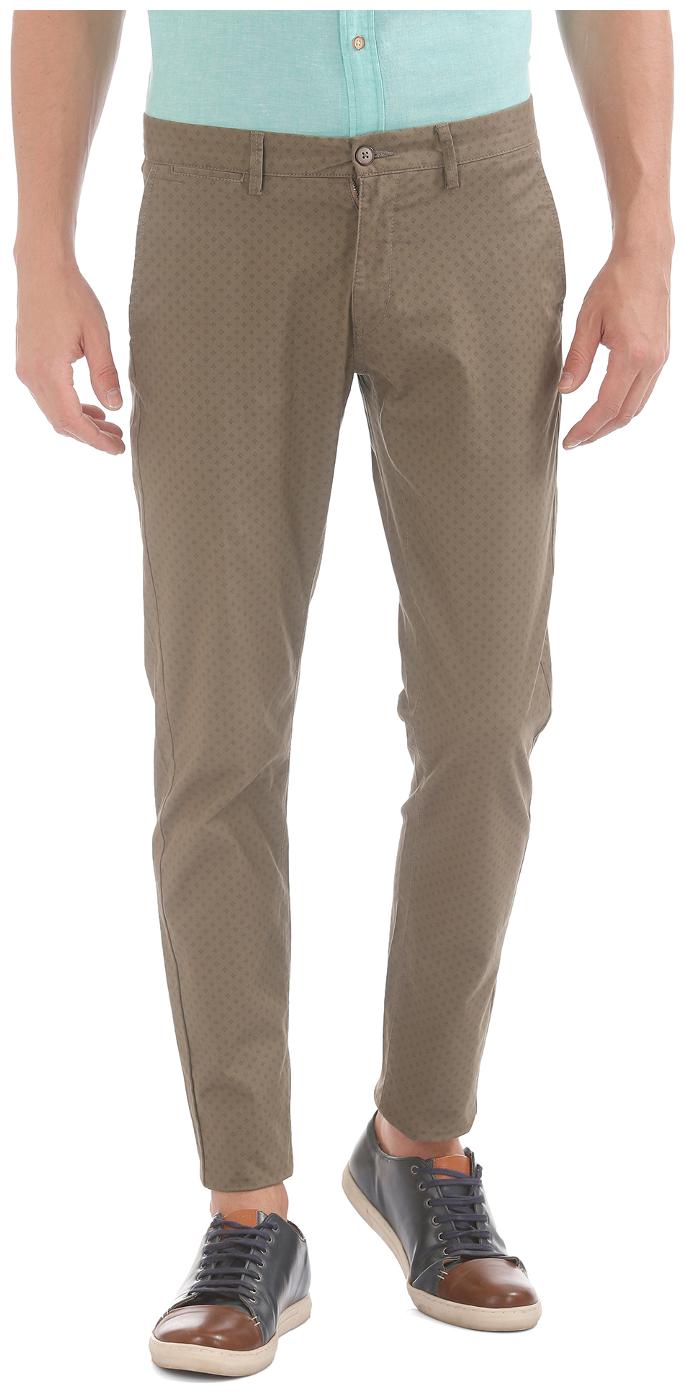 

U S Polo Assn Men Brown Solid Slim fit Regular trousers