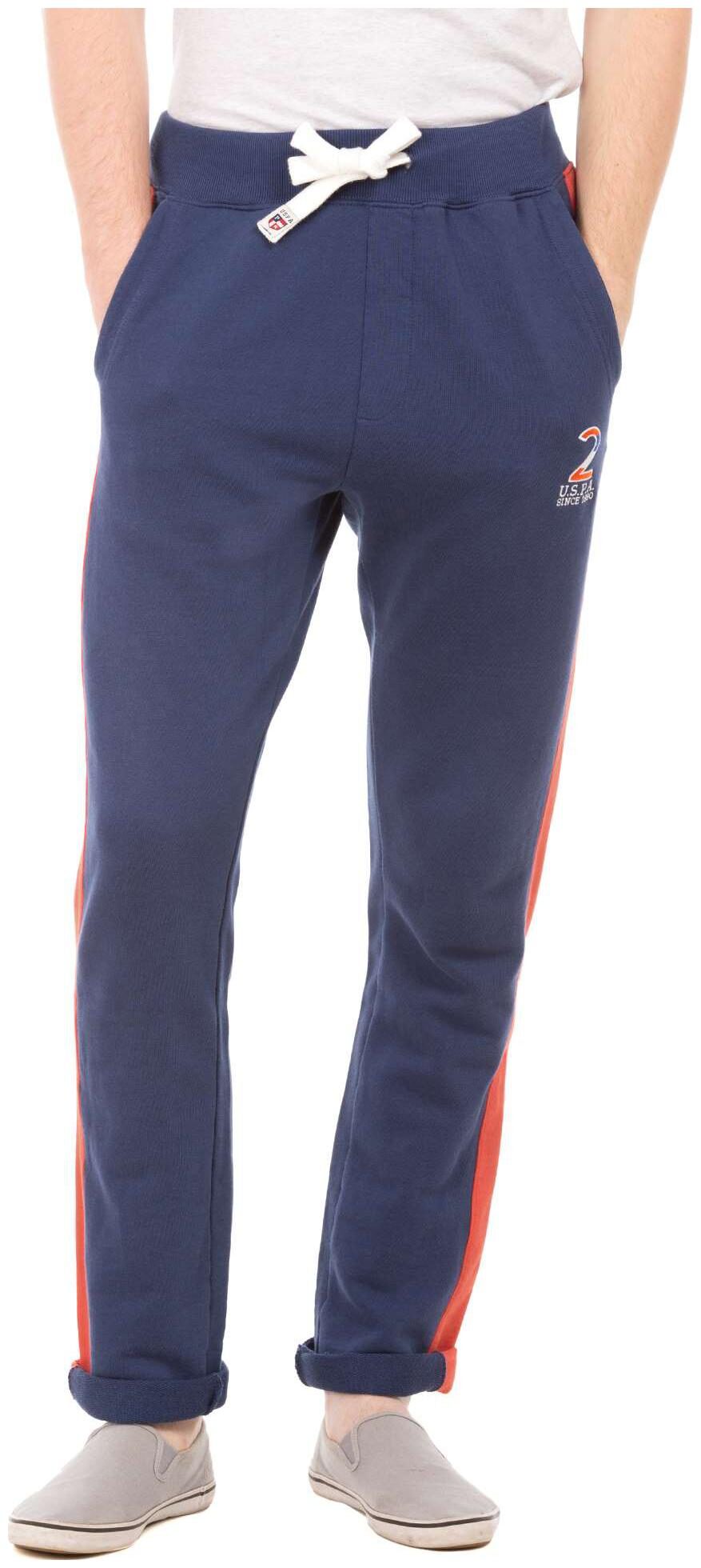 

U S Polo Assn Men Navy blue Solid Slim fit Track pants