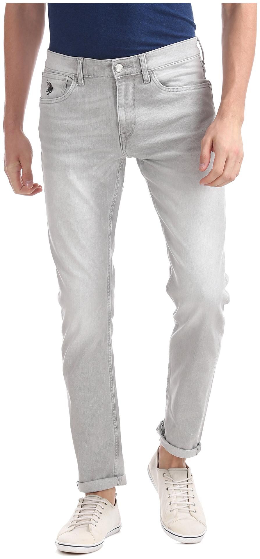 

U S Polo Assn Men Grey Tapered Fit Jeans