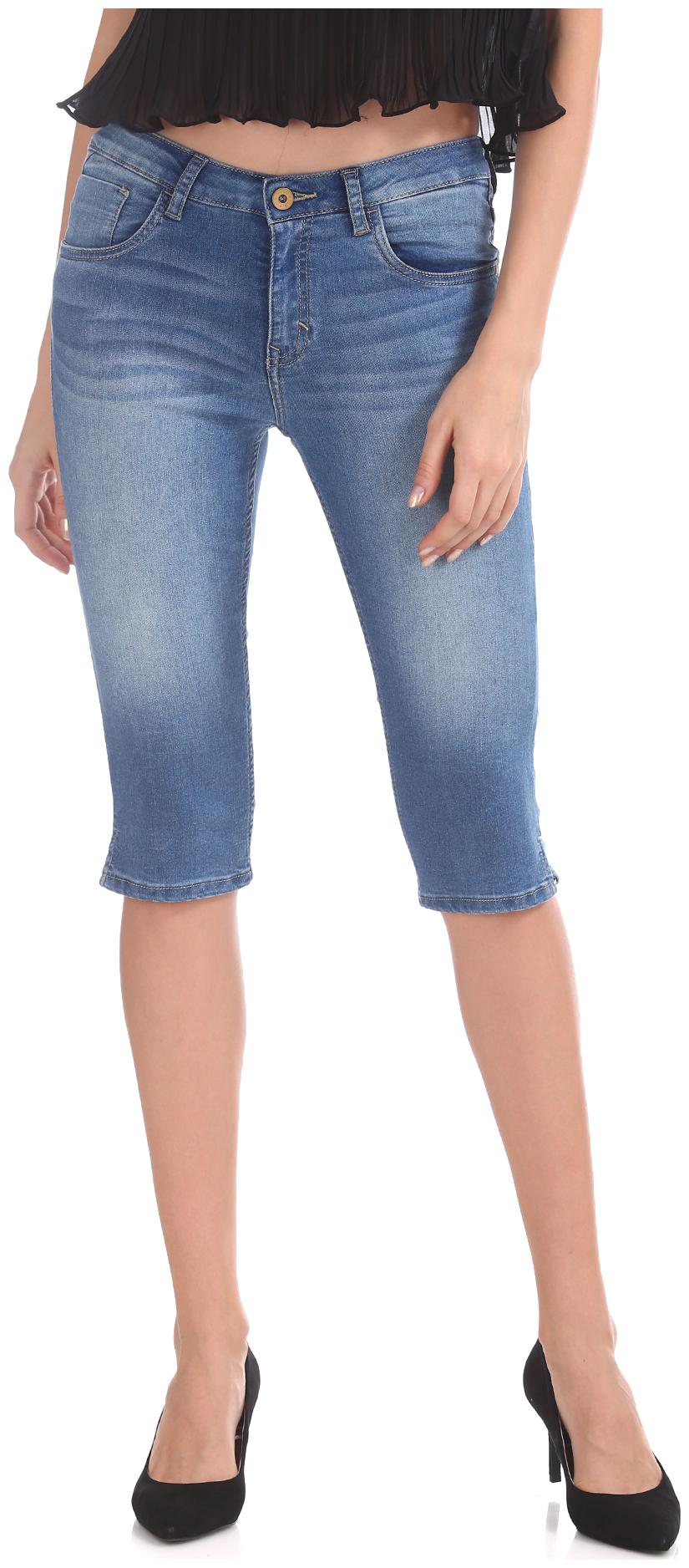 

U S Polo Assn Women Solid Denim capri - Blue