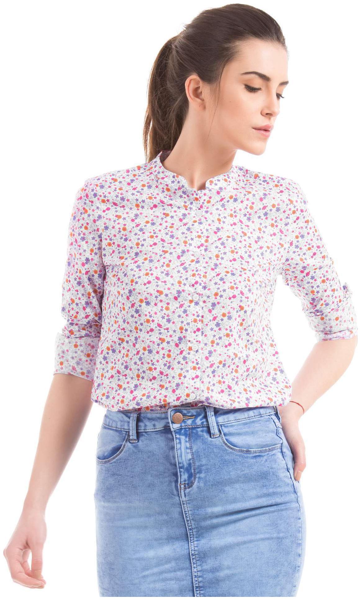 

U S Polo Assn Women White Solid Regular Fit Shirt