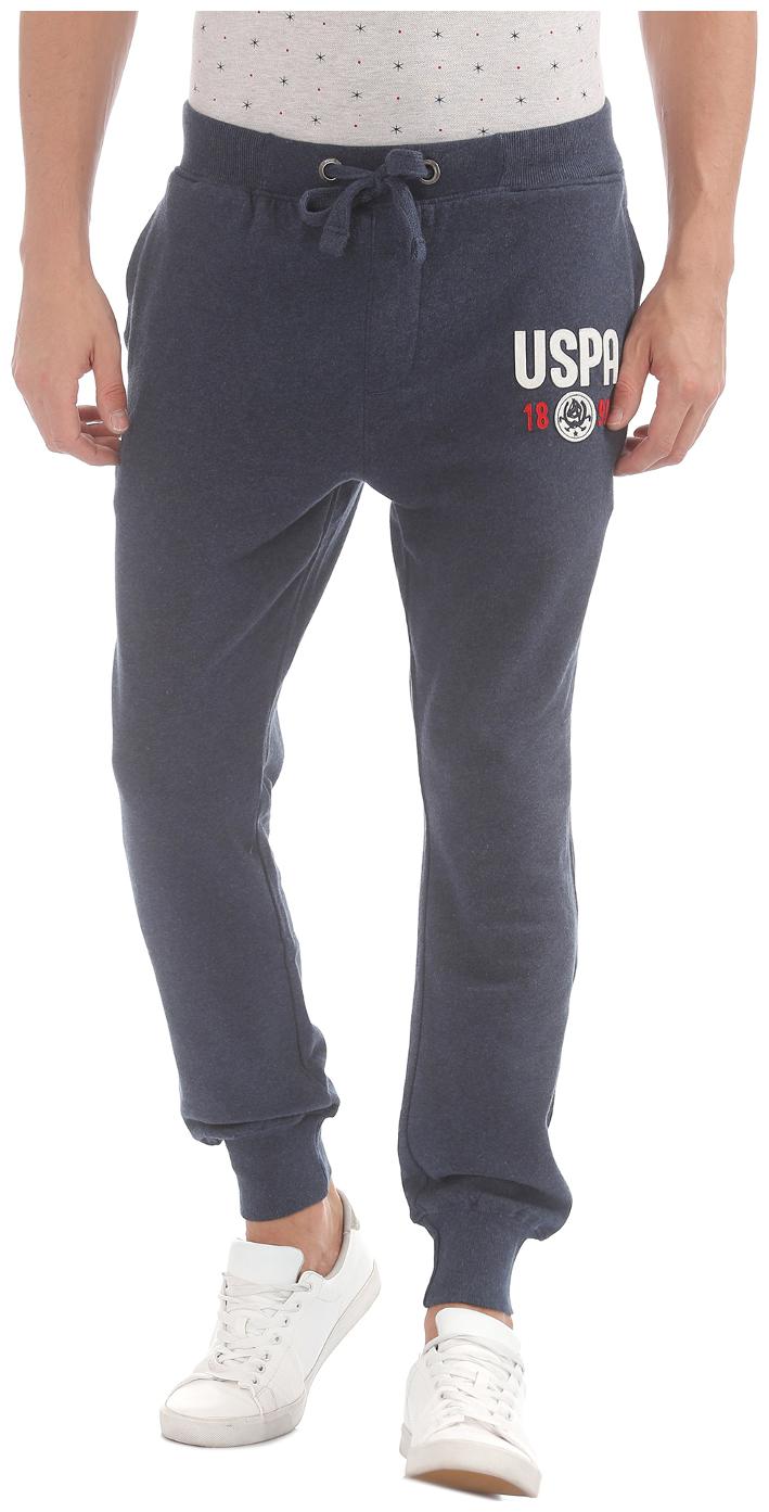 

U S Polo Assn Denim Co Blue Cotton Regular Fit Printed Joggers
