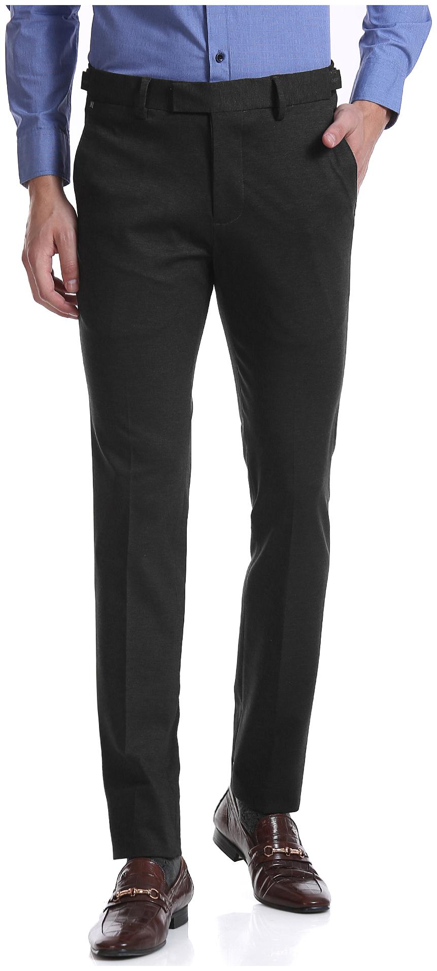 

U S Polo Assn Men Solid Slim Fit Formal Trouser - Black
