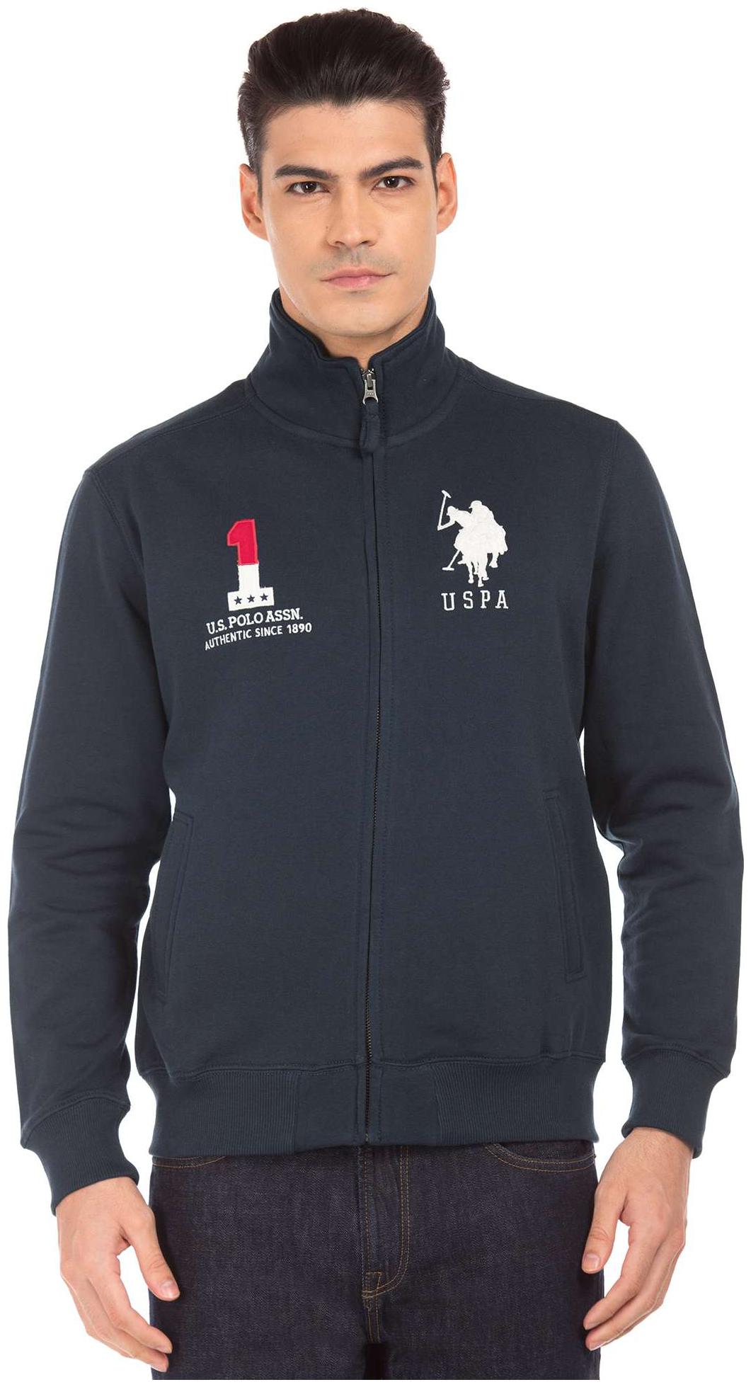 

U S Polo Assn High Neck Appliqued Sweat Jacket