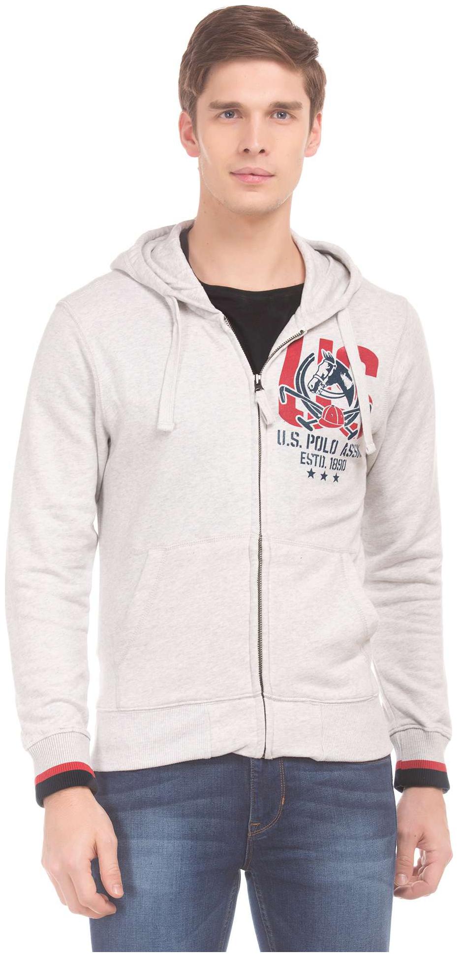 

U S Polo Assn Denim Co Hooded Zip Up Sweatshirt