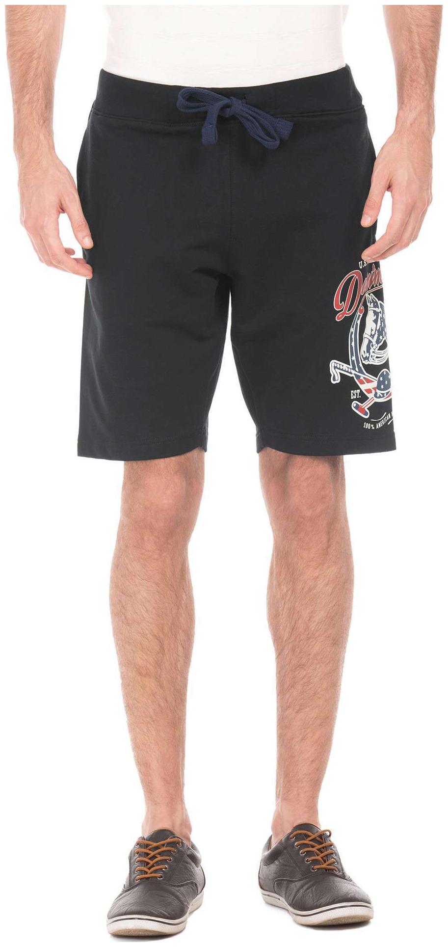 

U S Polo Assn Men Black Regular Fit Denim Shorts