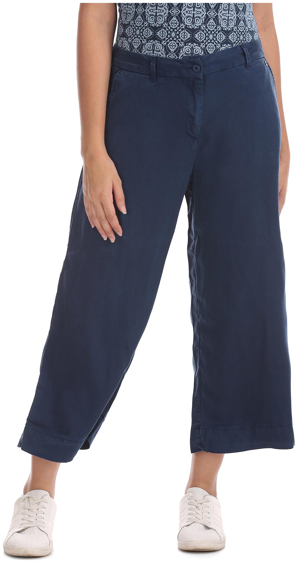 

U S Polo Assn Women Blue Straight fit Regular trousers