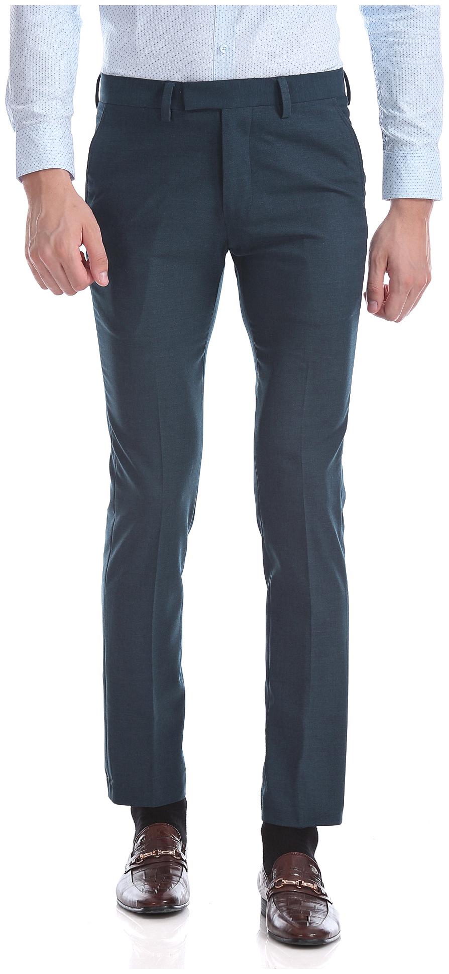 

U S Polo Assn Men Solid Slim Fit Formal Trouser - Blue