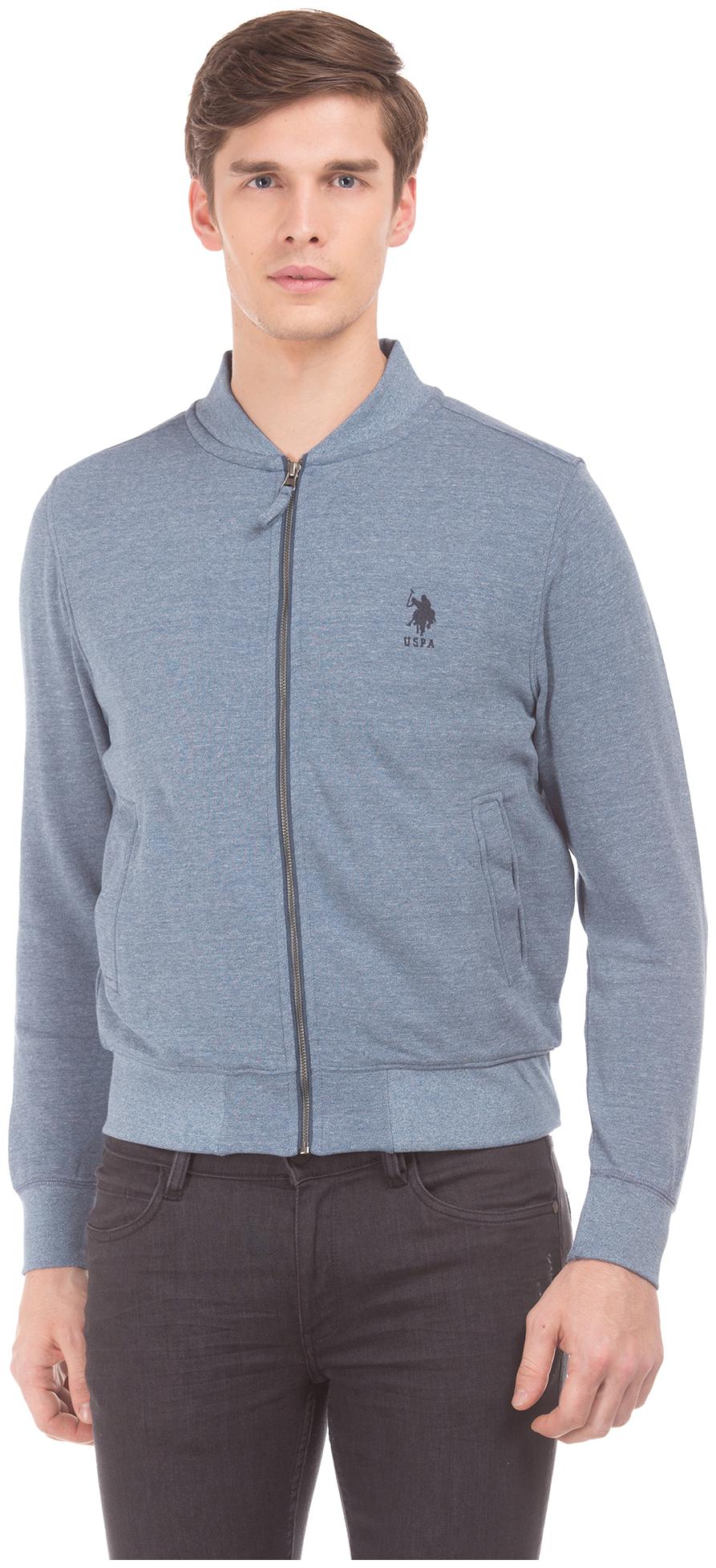

U S Polo Assn Men Blue Solid Bomber jacket