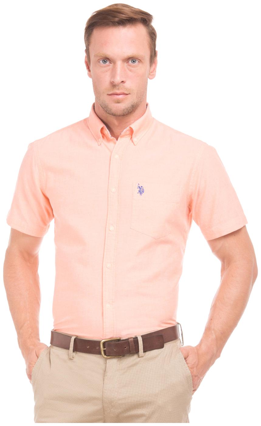 

U S Polo Assn Men Regular fit Formal Shirt - Orange