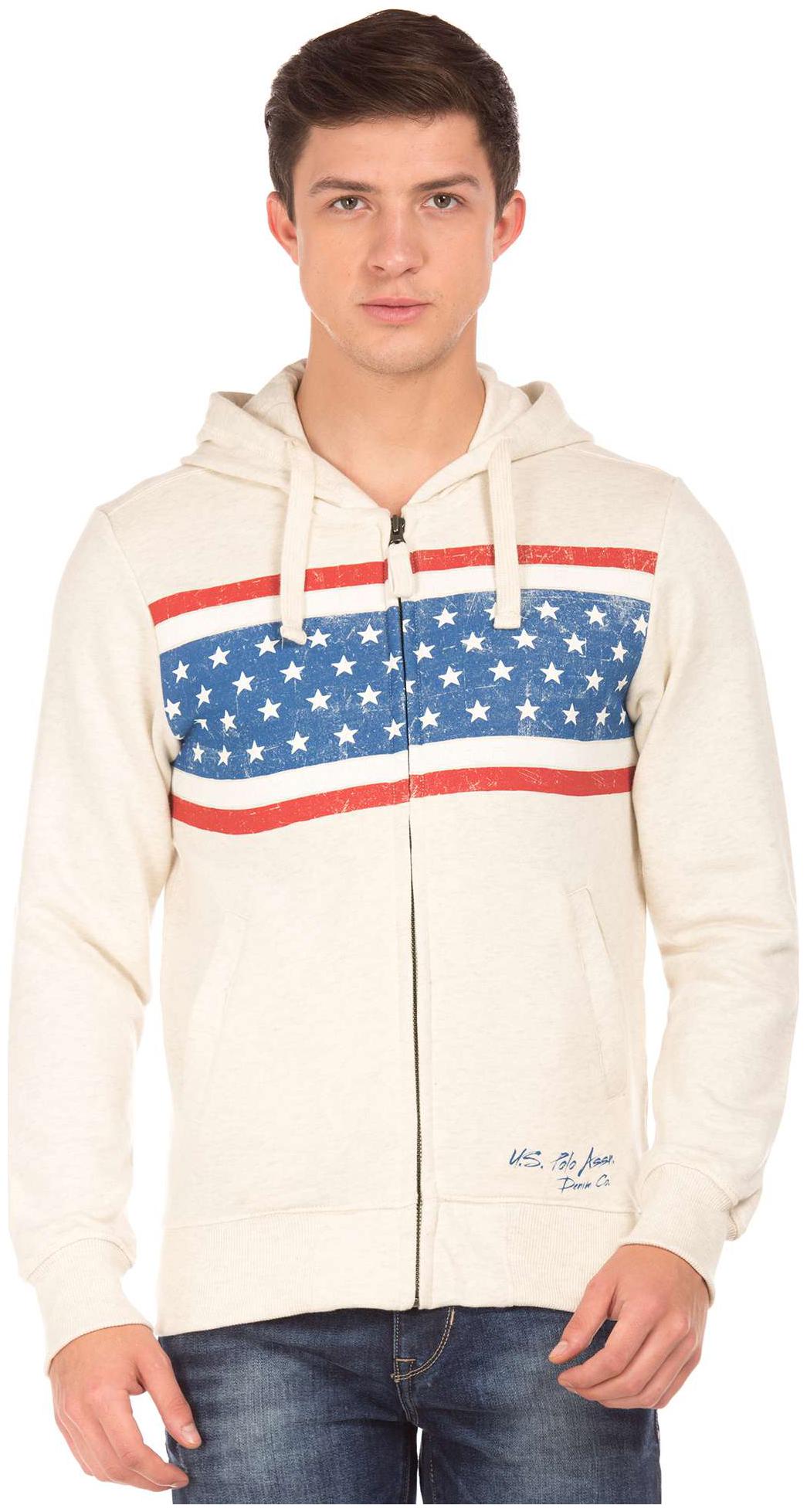 

U S Polo Assn Men White Round neck Sweatshirt