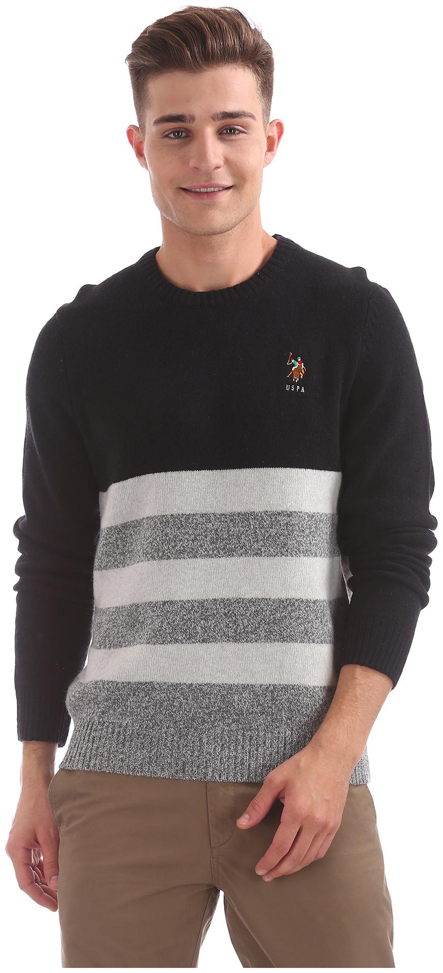 

U S Polo Assn Men Black Round neck Pullover