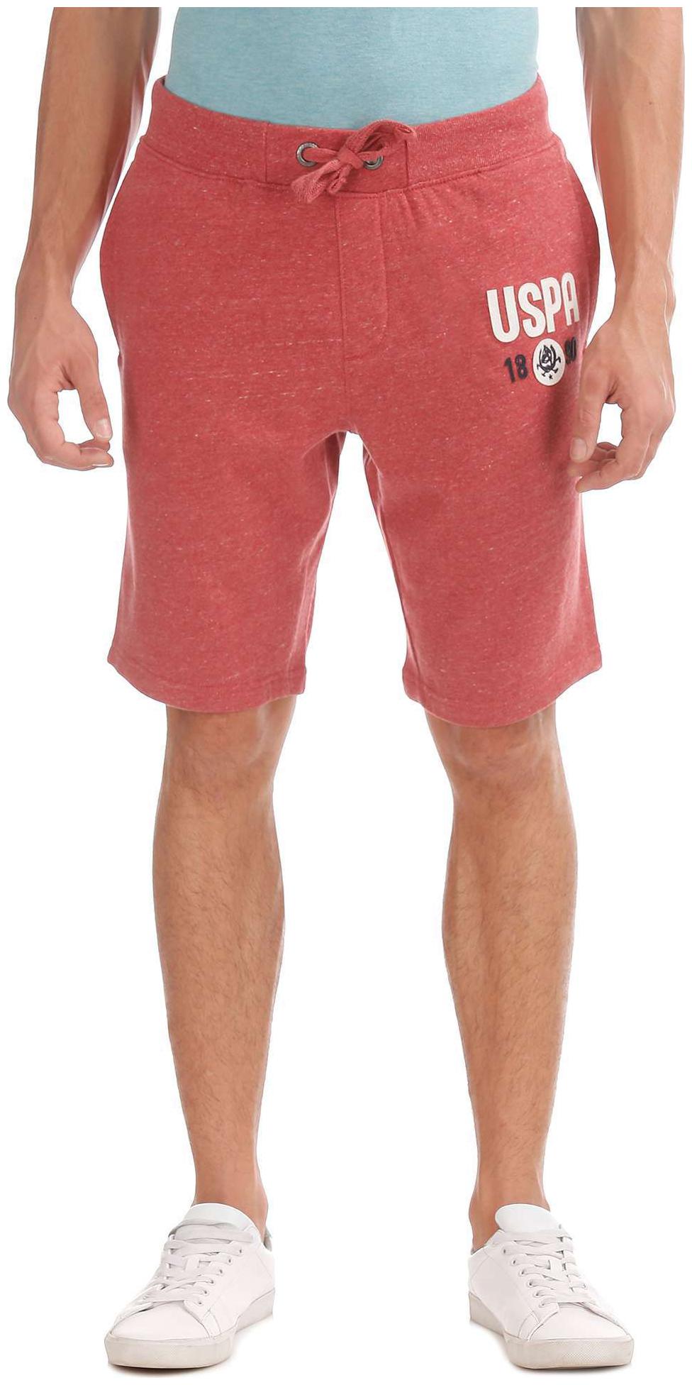 

U S Polo Assn Men Red Regular Fit Denim Shorts