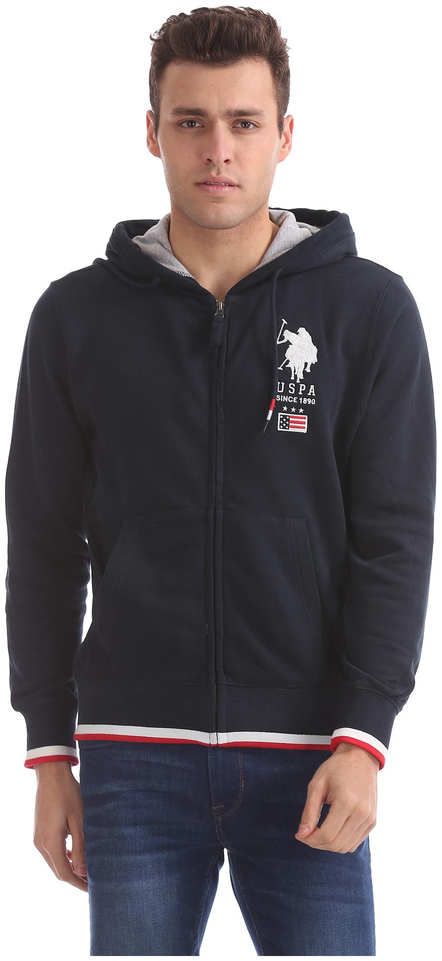 

U S Polo Assn Men Blue Hooded Hoodie