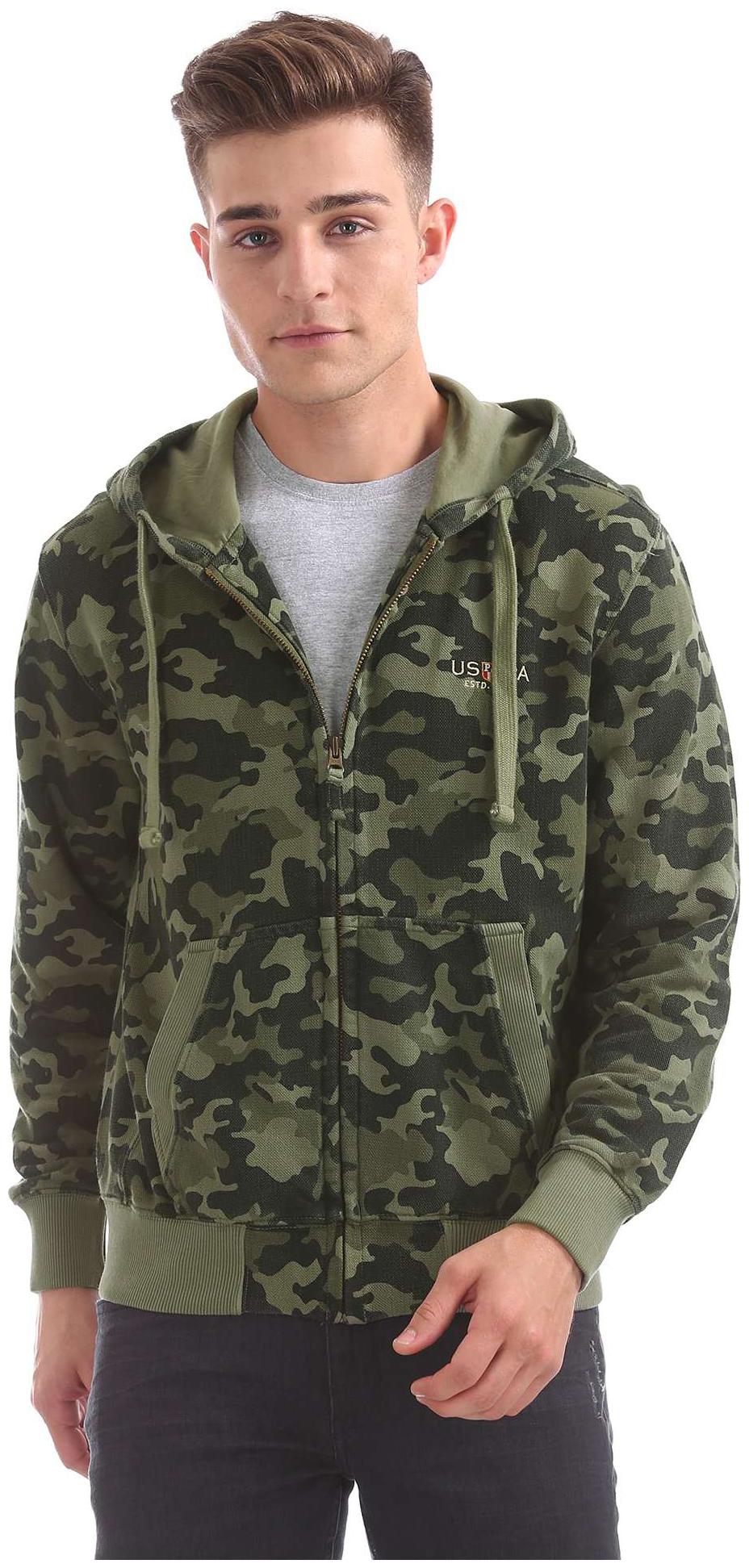 

U S Polo Assn Denim Co Camo Print Hooded Sweatshirt