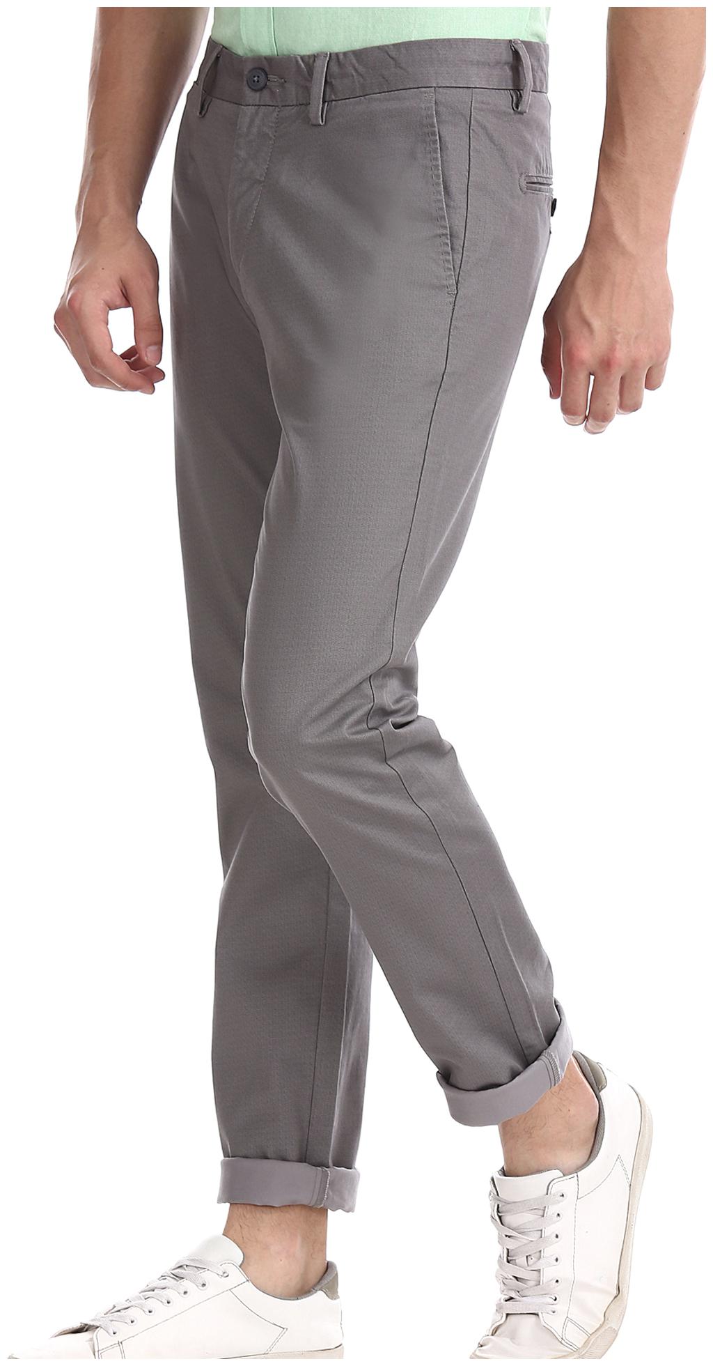 

U S Polo Assn Men Grey Printed Regular fit Regular trousers